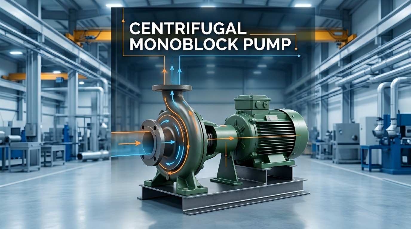 Máy bơm Monoblock ly tâm là gì? Phân tích hoàn chỉnh về nguyên lý làm việc, đặc điểm kết cấu và ứng dụng