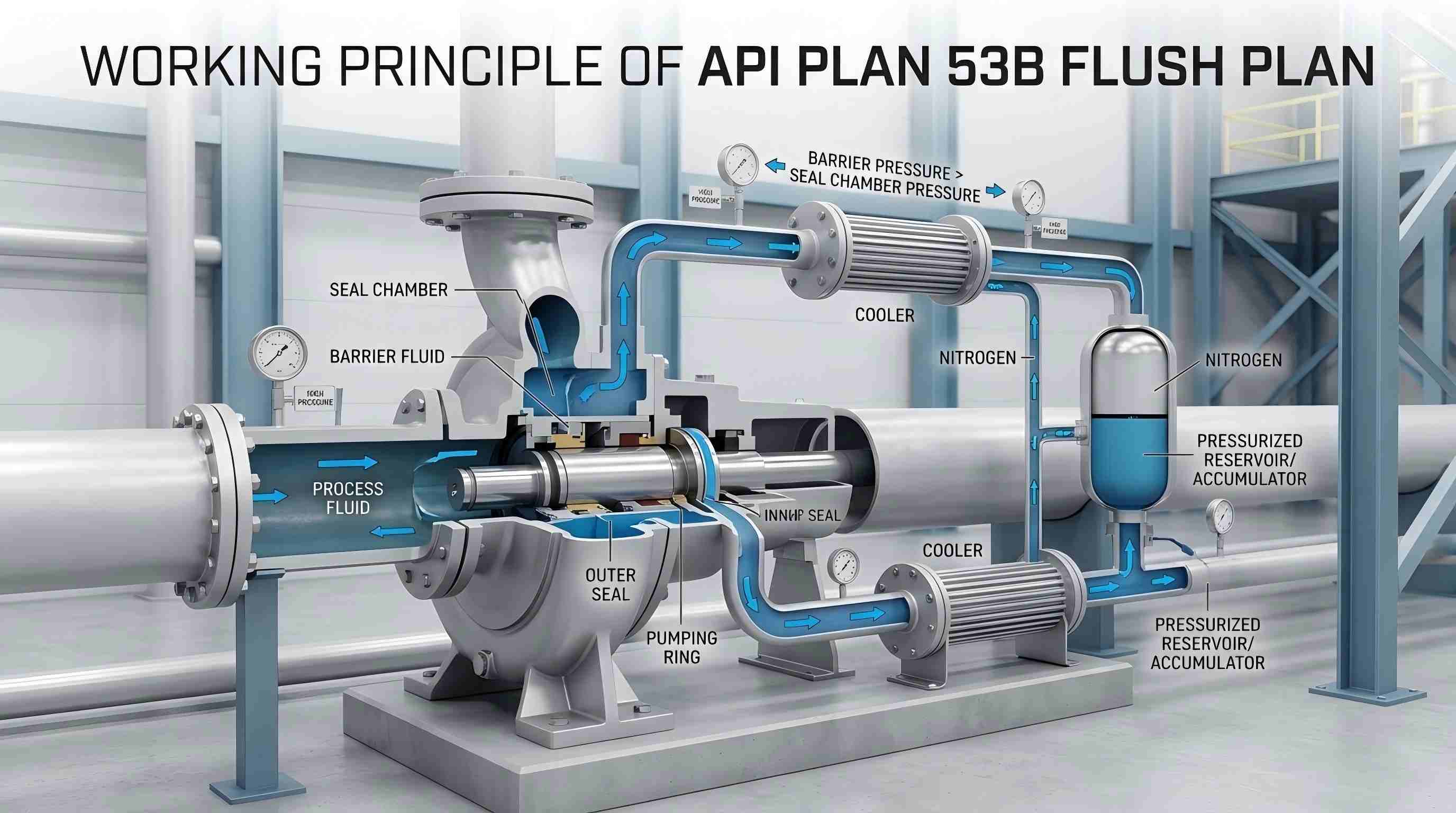 Nguyên tắc làm việc của API PLAN 53B Flush Plan